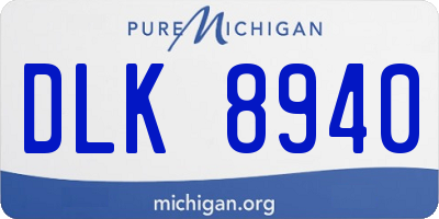 MI license plate DLK8940