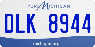 MI license plate DLK8944