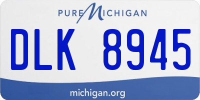 MI license plate DLK8945