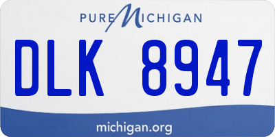 MI license plate DLK8947