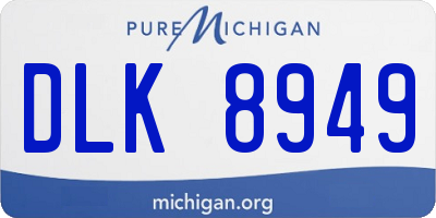 MI license plate DLK8949