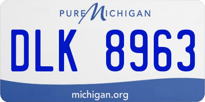 MI license plate DLK8963