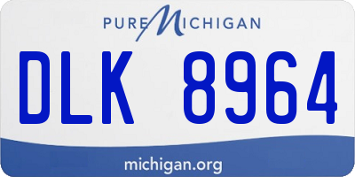 MI license plate DLK8964