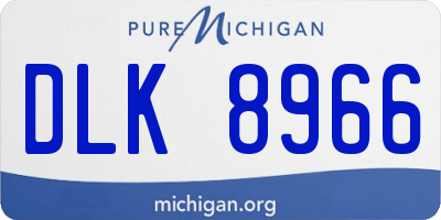 MI license plate DLK8966