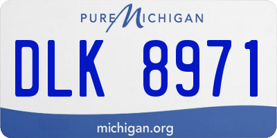 MI license plate DLK8971