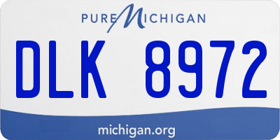MI license plate DLK8972