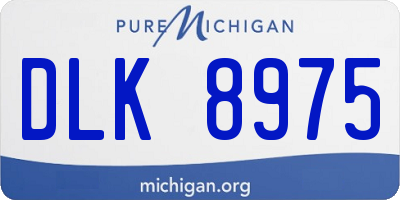 MI license plate DLK8975