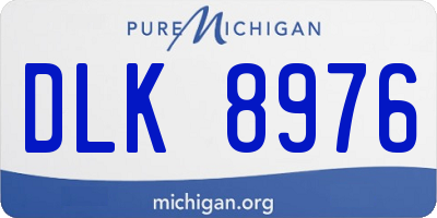 MI license plate DLK8976