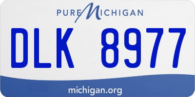 MI license plate DLK8977