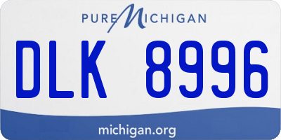 MI license plate DLK8996