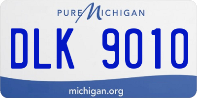 MI license plate DLK9010