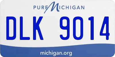 MI license plate DLK9014