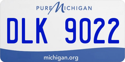 MI license plate DLK9022
