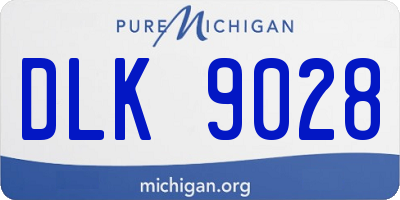 MI license plate DLK9028