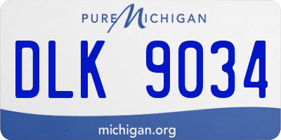 MI license plate DLK9034