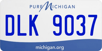 MI license plate DLK9037