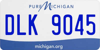 MI license plate DLK9045