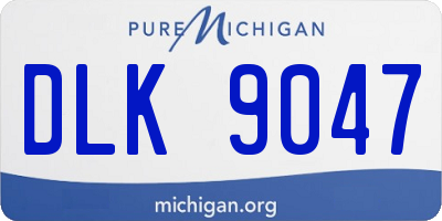 MI license plate DLK9047