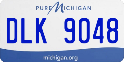 MI license plate DLK9048