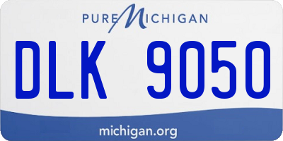 MI license plate DLK9050