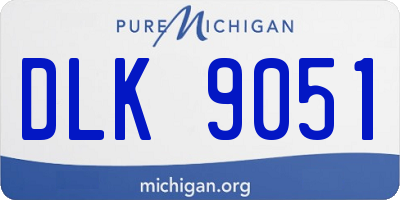 MI license plate DLK9051
