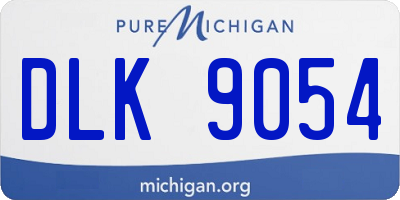 MI license plate DLK9054