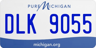 MI license plate DLK9055
