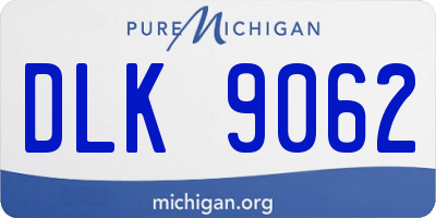 MI license plate DLK9062