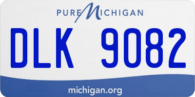 MI license plate DLK9082