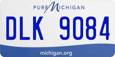 MI license plate DLK9084