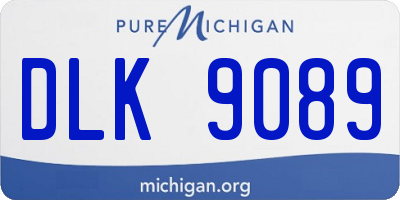 MI license plate DLK9089