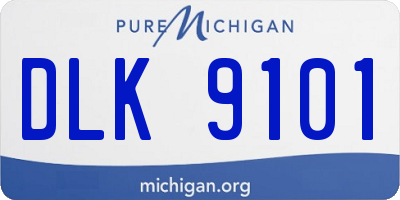 MI license plate DLK9101