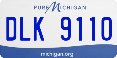 MI license plate DLK9110