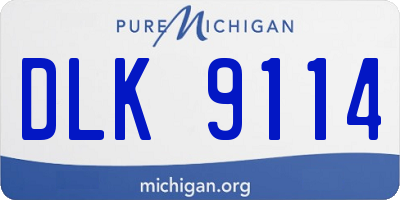 MI license plate DLK9114