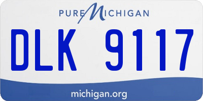 MI license plate DLK9117