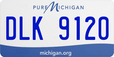 MI license plate DLK9120