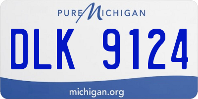 MI license plate DLK9124