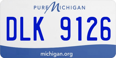 MI license plate DLK9126