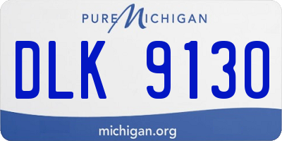 MI license plate DLK9130