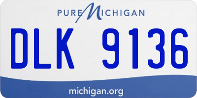 MI license plate DLK9136
