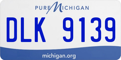 MI license plate DLK9139