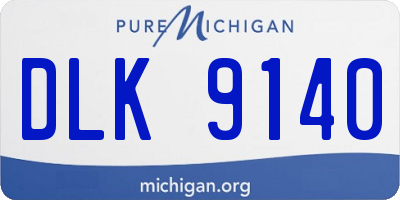 MI license plate DLK9140
