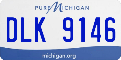 MI license plate DLK9146