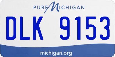 MI license plate DLK9153