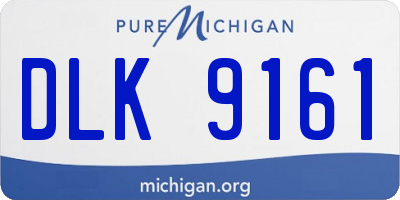MI license plate DLK9161