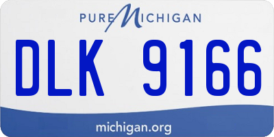 MI license plate DLK9166