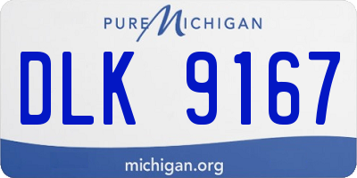 MI license plate DLK9167