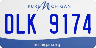 MI license plate DLK9174