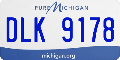 MI license plate DLK9178