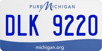 MI license plate DLK9220